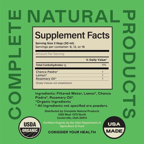 Vista 4 de Complete Natural Products Paquete completo de hígado de 16 oz y Chanca Piedra de 16 oz