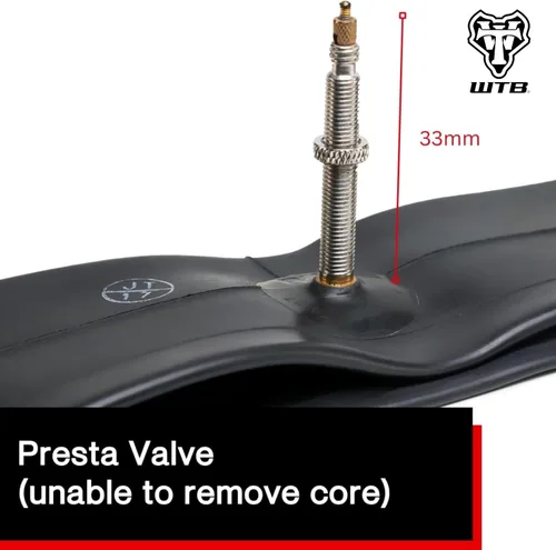 Vista 3 de WTB Bicycle Inner Tubes (26"/27.5"/29"/700c, 33/48mm Presta Valve) Mountain, Gravel, Road - Durable & Lightweight Butyl Rubber