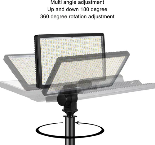 Vista 4 de Luz de relleno LED, mini lámpara LED de llenado de panel plano, panel de iluminación de fotografía, luz de relleno de estudio con 416 cuentas