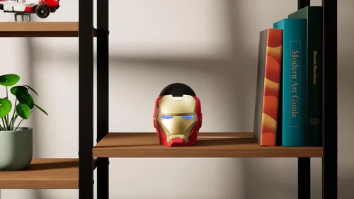 Vista 3 de Completamente, edición limitada, soporte de Marvel Iron Man para Amazon Echo Dot (4.ª y 5.ª generaciones). El dispositivo se vende por separado.