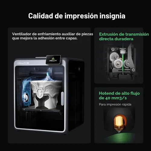 Vista 5 de Creality Impresora 3D K2, impresión multicolor de alta velocidad 23.622 in