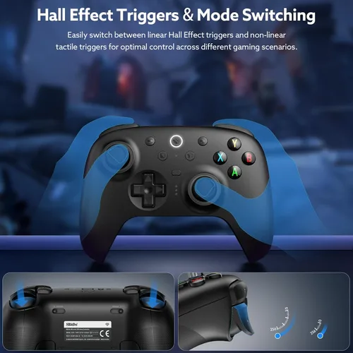 Vista 3 de 8BitDo Ultimate 2 Wireless Controller with TMR Joysticks for Windows & Android, Gaming Controller with Switchable Hall Effect/Tactile Triggers, RGB