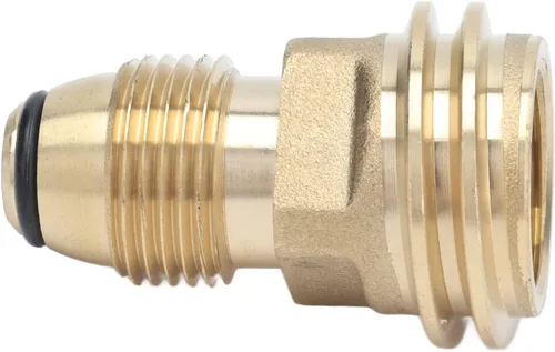 Vista 3 de Adaptador de accesorios de latón para tanque, conexión rápida con conexión hermética para válvula de cilindro de parrilla de gas, hecho