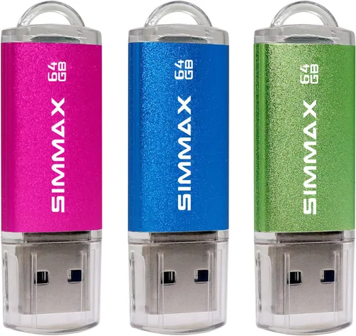 Vista 10 de SIMMAX Memory Stick 32GB USB 2.0 Unidades Flash Thumb Drive Pen Drive (32GB Morado)