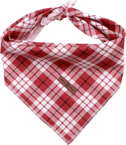 Vista 20 de Lionet Paws Bandana para Perro de Algodón Lavable Pañuelo Bufanda Bandana Triangular para Perros Pequeños Medianos y Grandes Cuadrícula Negra