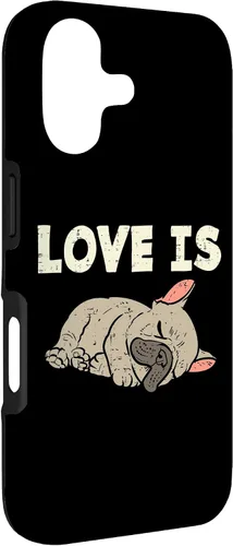 Vista 3 de Love is French Bulldog - Funda de regalo para iPhone 17