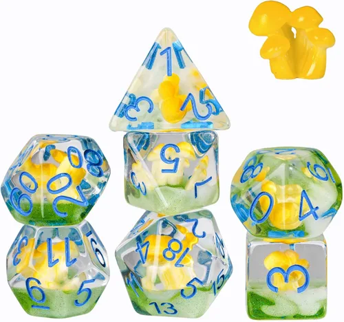 Vista 22 de UDIXI Juego de 7 dados poliédricos DND D&D, RPG D y D con bolsa de almacenamiento para juegos de rol y otros juegos de mesa (Aarakocra)