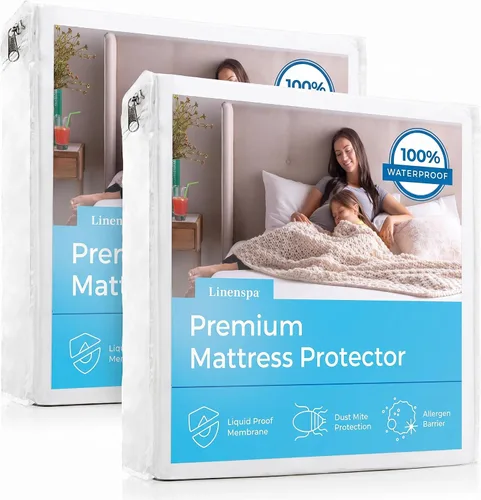 Vista 10 de Linenspa - Protector de colchón impermeable, transpirable, silencioso