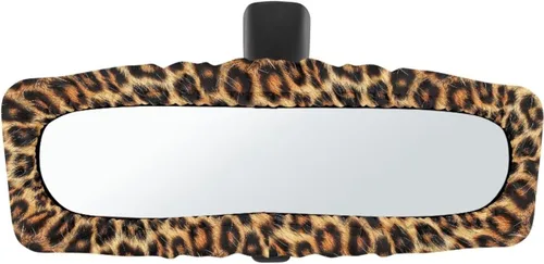 Vista 40 de Funda para espejo retrovisor de automóvil con estampado de vaca negro, protector de espejo retrovisor automático elástico