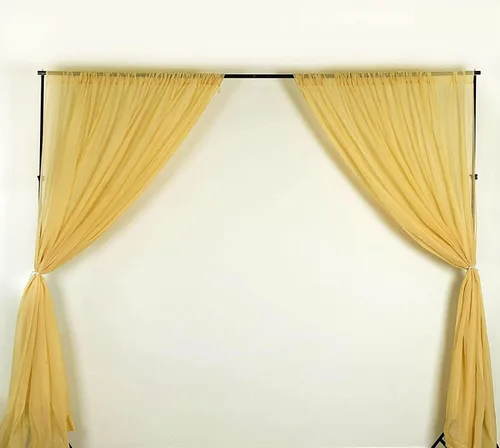 Vista 10 de Tela y espuma de New Creations Inc, ignífugo/resistente, transparente y transparente con telón de fondo de gasa, panel divisor de habitación, tubo
