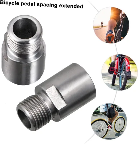 Vista 4 de VANZACK Adaptador extensor de pedal de bicicleta para bicicleta de montaña y bicicletas plegables, extensión de eje de 0.787 in, herramienta