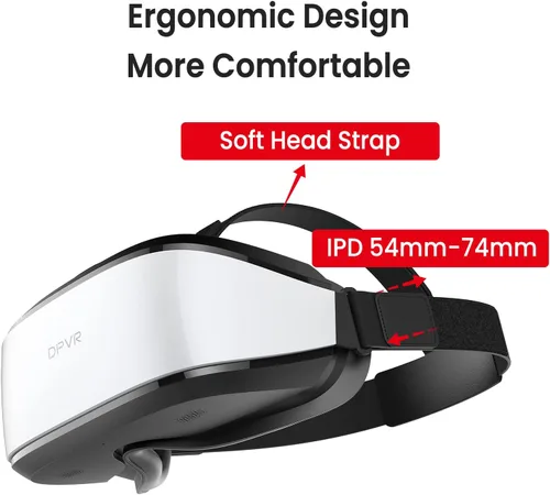 Vista 3 de DPVR E3C Virtual Reality Headset, VR Set for Business of Egg Seats Headset, VR Simulator Riders, VR Moto, Time Machine 6 Seats and VR Flying, VR