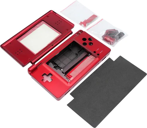 Vista 3 de OSTENT Kit completo de carcasa de repuesto para Nintendo DS Lite NDSL Color Rojo