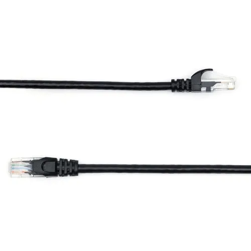 Vista 2 de Amazon Basics - Cable de conexión Ethernet RJ45 Cat 6, cable de alta velocidad de 10 Gbps, 250 MHz, sin enganches, 10 pies, negro para impresora