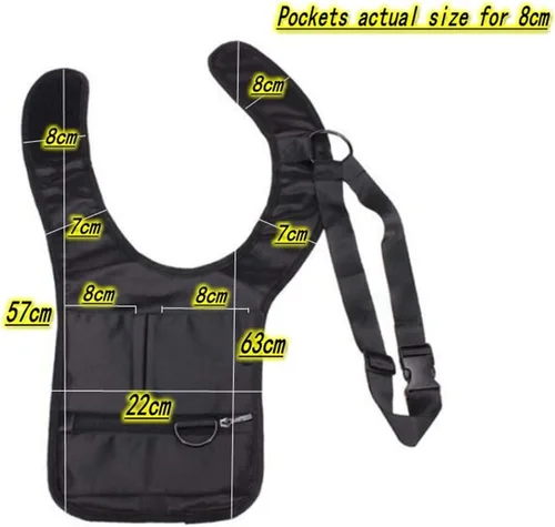 Vista 3 de Bolsa de hombro oculta multiusos mejorada para las axilas