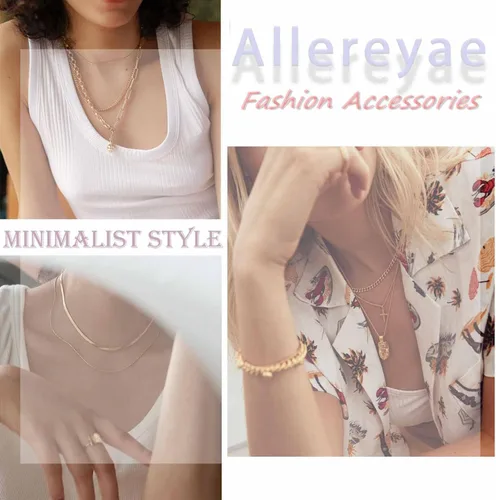 Vista 5 de Collar bohemio con perlas en Y de oro, círculo abierto en Y, Lariat, minimalista, cadena de gota de perlas, collar largo de círculo de karma