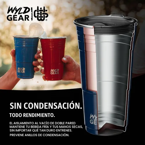 Vista 4 de Wyld Gear Taza de fiesta de 16 onzas, de acero inoxidable, reutilizable