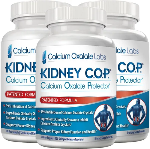 Vista 8 de Kidney COP - Protector de oxalato de calcio 120 cápsulas, soporte renal patentado para cristales de oxalato de calcio, ayuda a detener