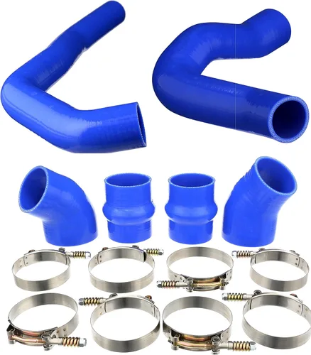 Vista 6 de Manguera de radiador de silicona resistente de 5 capas y kit de arranque intercooler compatible con Dodge Ram 2500 3500 5.9L Cummins Diesel 1998