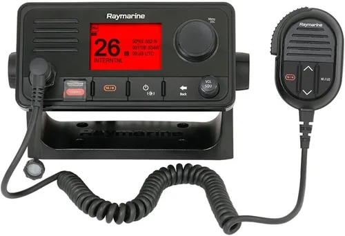 Vista 2 de Raymarine E70517, Ray73 Radio VHF marina con Hailer y GPS, negro, pequeño