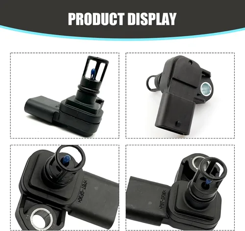 Vista 5 de Eratus Pack-1 Sensor de presión del colector de automóvil, 12681993 082800-0630 Sensor de presión y temperatura de aire de admisión, resistente al