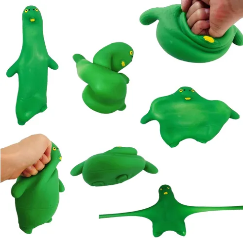 Vista 2 de HIPIHOM Juguete de pez de cabeza verde, figura de juguete para aliviar la ansiedad para adultos, juguete para aliviar la ansiedad, mini artilugio