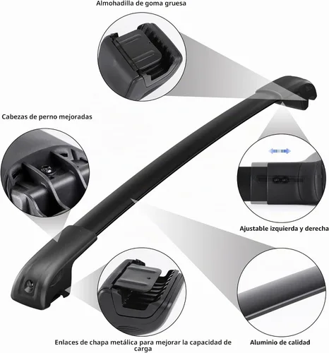 Vista 8 de Barras transversales de techo con cerradura de 300 libras compatibles con VW Atlas 2017-2026