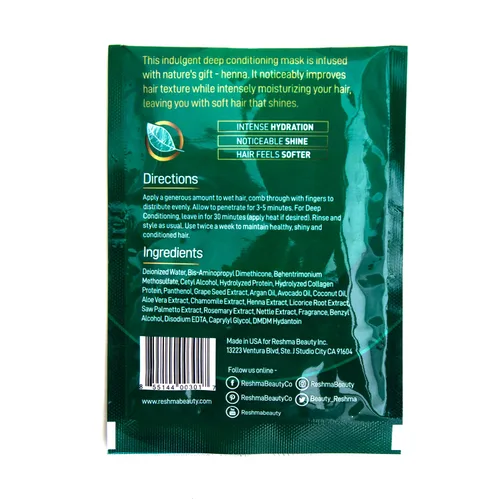 Vista 6 de Reshma Beauty Tinte de cabello con henna de 30 minutos infundido con hierbas naturales (marrón oscuro) con mascarilla para todo tipo de cabello