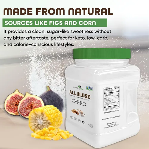 Vista 7 de Morning Pep Edulcorante de Alulosa 2 lb – Alternativa de Azúcar Sin Calorías, 100% Puro, Sin Eritritol, Verificado por el Proyecto No-OMG
