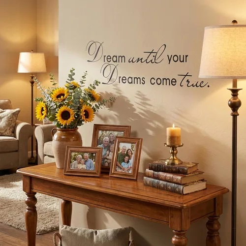 Vista 4 de Texto Dream until your dreams come true, negro, DG-DR-577