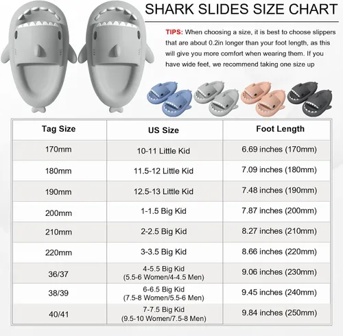 Vista 5 de EECH Lindas pantuflas para niños grandes, sandalias de tiburón de nube, suela gruesa mejorada, antideslizantes, para interiores y exteriores, verano