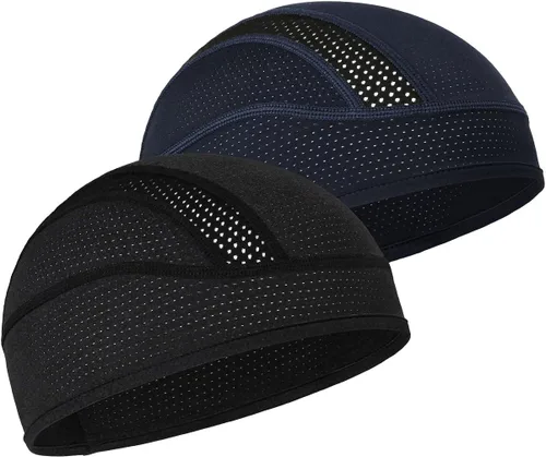 Vista 31 de Gorro con forro para casco de calavera, malla de enfriamiento para hombres y mujeres, se adapta debajo de los cascos