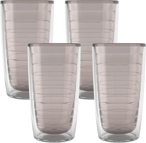 Vista 43 de Tervis Vaso aislado de mesa transparente y colorido fabricado en Estados Unidos con doble pared, taza de viaje que mantiene las bebidas frías