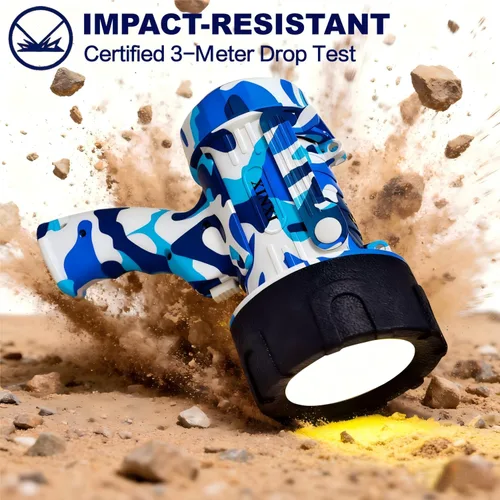 Vista 12 de XINXI Foco recargable, linterna de alta potencia de 2,000,000 lúmenes, luz de búsqueda de mano impermeable IP67, con largo tiempo de funcionamiento