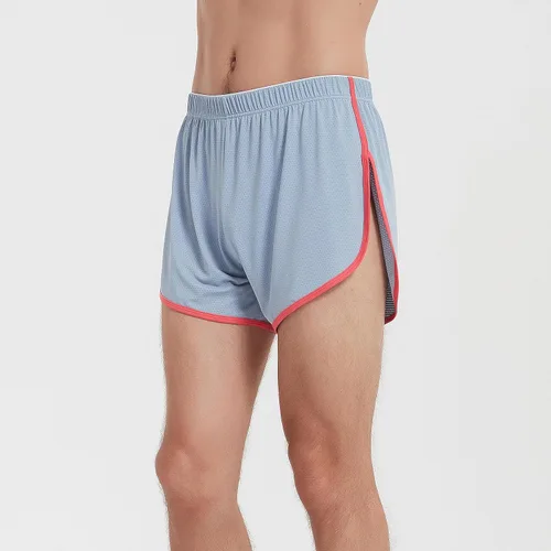 Vista 2 de Pantalones cortos de correr de malla para hombre con abertura lateral