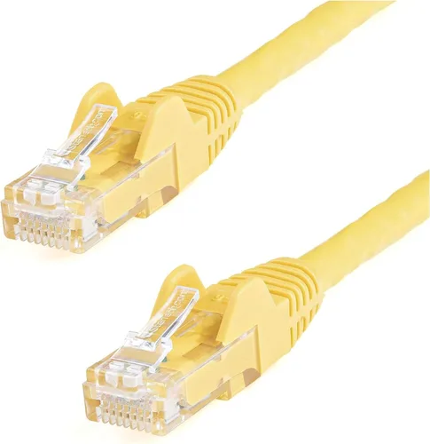 Vista 6 de StarTech Cable Ethernet CAT6 de 6 pulgadas – Cable Ethernet CAT 6 Gigabit amarillo -650 MHz 100 W PoE RJ45 UTP Network/Patch Cord Snagless w/Strain