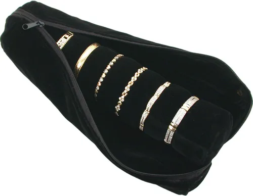 Vista 4 de Reloj brazalete pulsera bolsa de viaje caja de exhibición de joyería, Fieltro