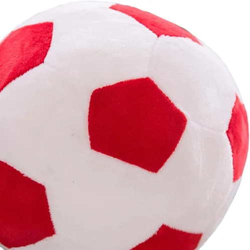Vista 6 de Juguete de fútbol multifuncional de peluche para regalos de fiesta de sofá de hotel, rojo y blanco