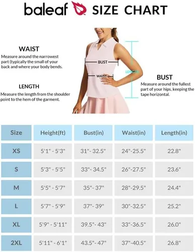 Vista 7 de BALEAF Camisetas de golf sin mangas para mujer, polo de espalda cruzada, con cuello UPF 50+, secado rápido