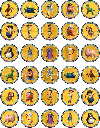 Vista 5 de 30 adornos comestibles para cupcakes con temática de aventuras de juego, colección de decoraciones comestibles para tartas sin cortar comestible
