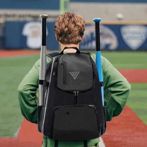 Vista 7 de DAREKUKU Mochila de béisbol juvenil, bolsa de sóftbol para niños y niñas, equipo y equipo transpirable de T-Ball y béisbol