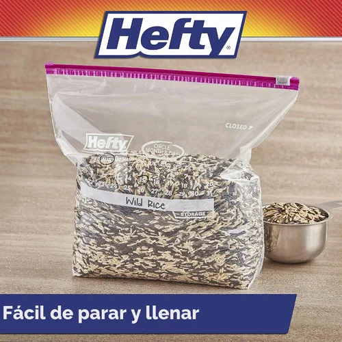 Vista 8 de Hefty Slider - Bolsas de almacenamiento para calendario, tamaño de galón, 30 unidades (paquete de 4), 120 en total Bulk Pack, Gallon Plastic Bags
