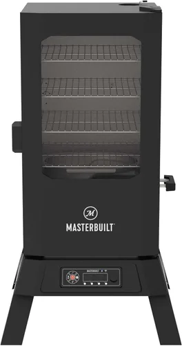 Vista 14 de Masterbuilt® Ahumador eléctrico vertical para barbacoa de 30 pulgadas con control de temperatura analógico, estantes cromados para ahumar y 535