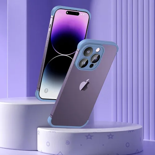 Vista 7 de Funda para iPhone 15 Pro Max con protector de lente de cámara, almohadilla de borde de esquina sin marco, suave y delgada de silicona TPU a prueba