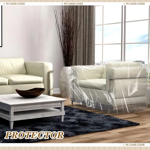 Vista 6 de Remagr 6 fundas de plástico para sillas, fundas de plástico para muebles para interiores y exteriores, impermeables, transparentes, a prueba