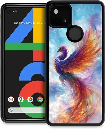 Vista 322 de Compatible con Google Pixel 4A 5G Mobile Case Creative Acrylic Back Panel Silicona Edge Case Slim Protección Especialmente para Google Pixel 4A 5G