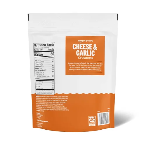 Vista 2 de Amazon Grocery, Crutones de queso y ajo, 5 onzas