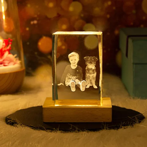 Vista 4 de LOJWRY Imagen 3D en cristal, foto de cristal 3D, regalos perfectos para mujeres, hombres, día del padre, día de la madre, Navidad, cumpleaños
