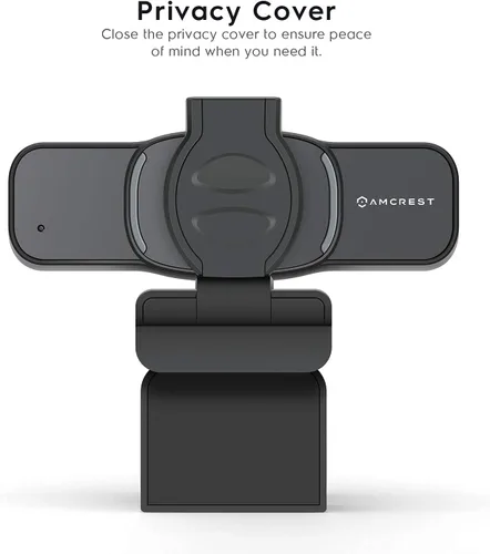 Vista 3 de Amcrest Cámara web 1080P con micrófono y cubierta de privacidad, cámara web USB, cámara web de transmisión HD para computadora de escritorio
