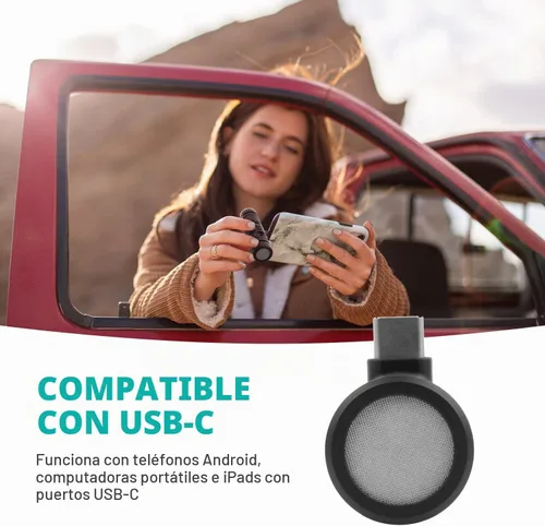 Vista 6 de Movo DoubleMic-UC - Micrófono de teléfono de doble cápsula para dispositivos USB-C, condensador cardioide de dos caras, micrófono de escopeta